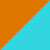 Oranje/turquoise